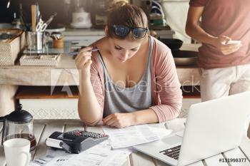 Woman doing paperwork